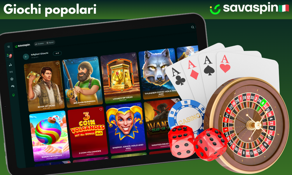 I giochi e i provider più popolari disponibili su Savaspin