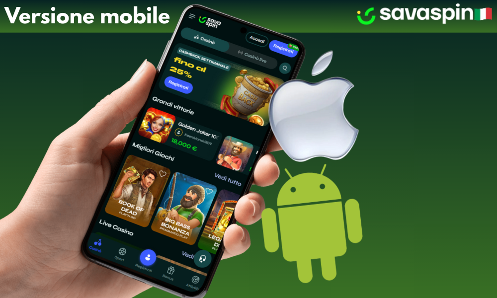 App Savaspin gratuita per iOS e Android