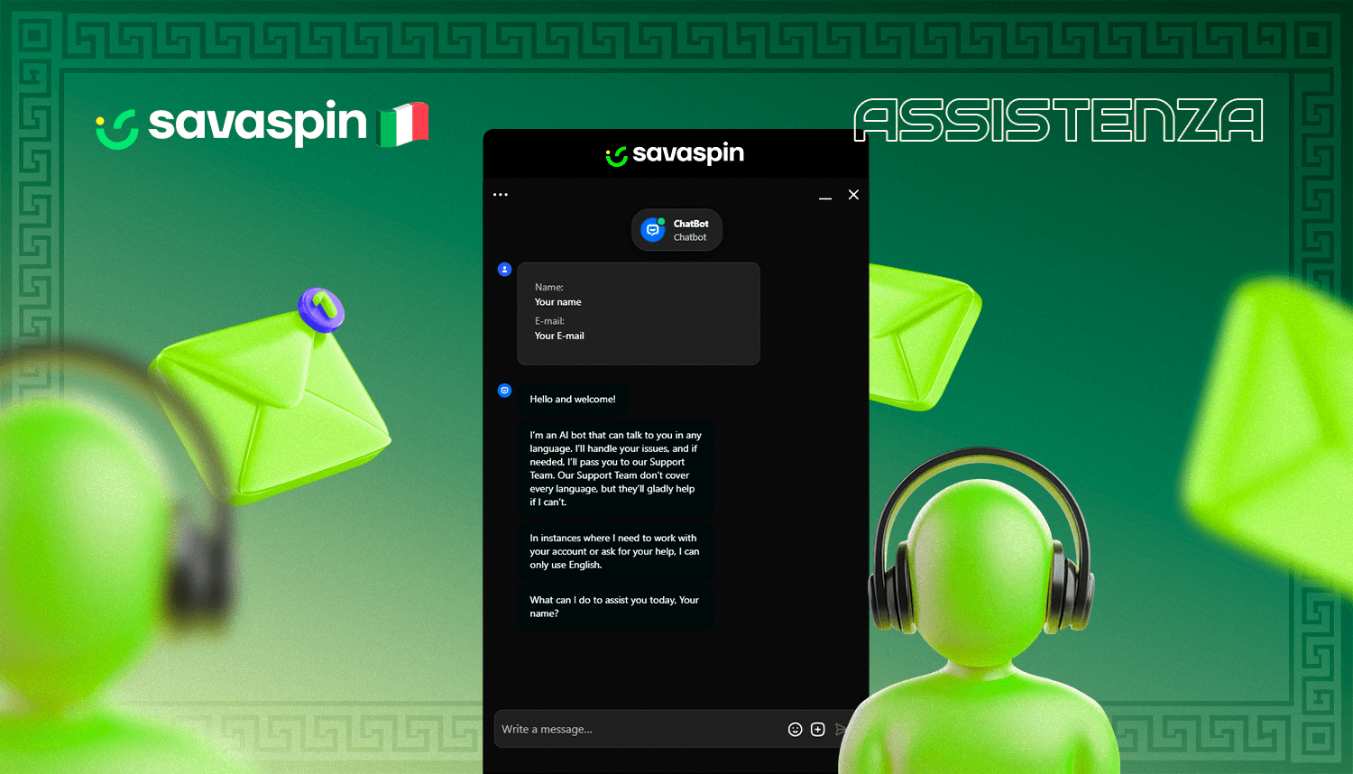 Il servizio clienti del Casinò Savaspin è sempre disponibile