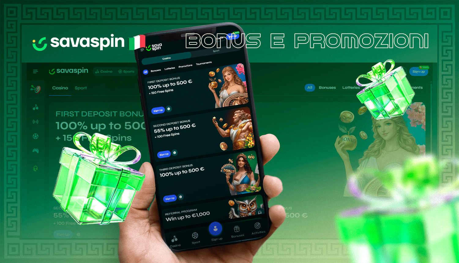 L'app SavaSpin offre numerosi bonus