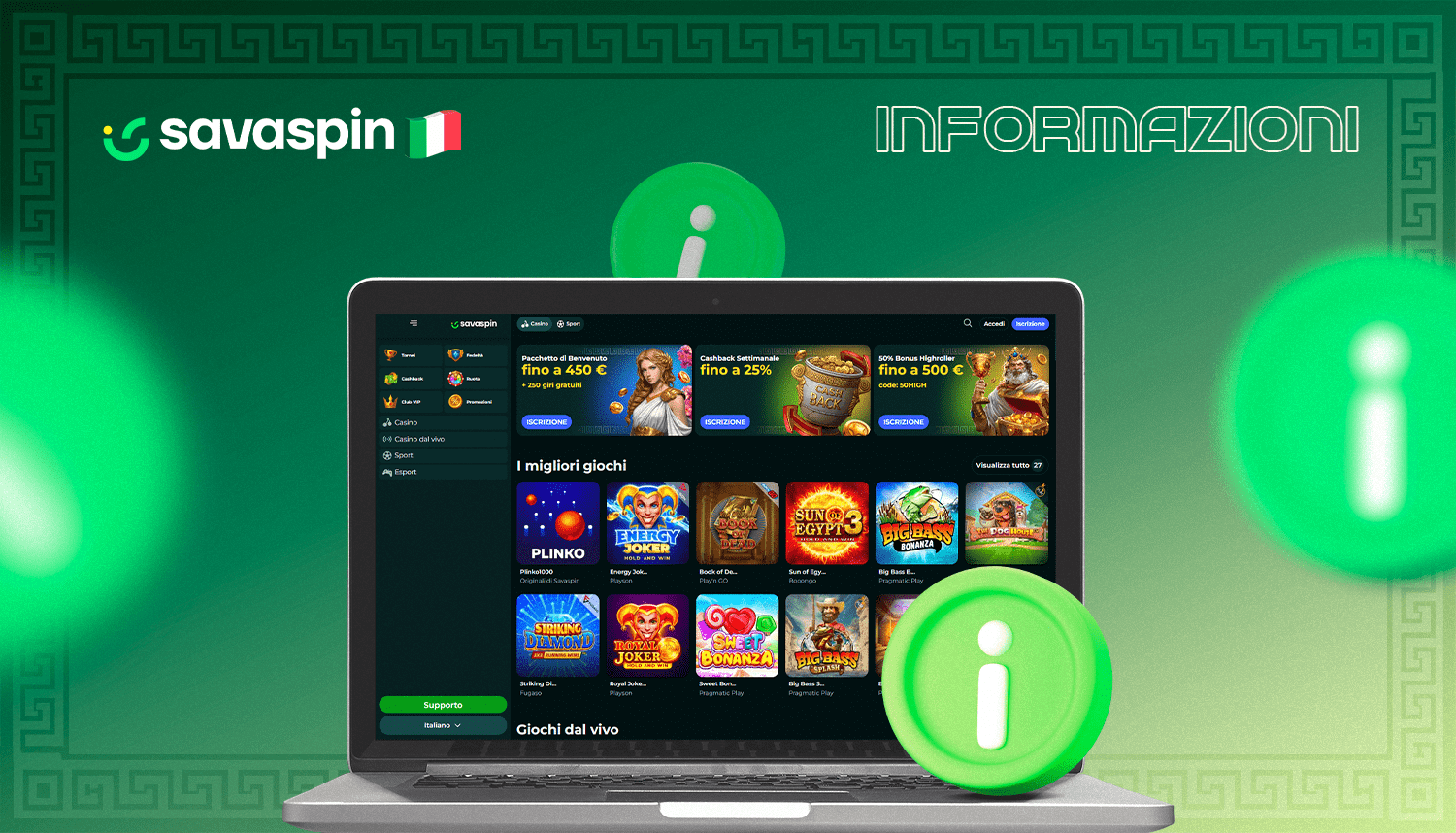 Scopri altre informazioni importanti sul Casinò Savaspin